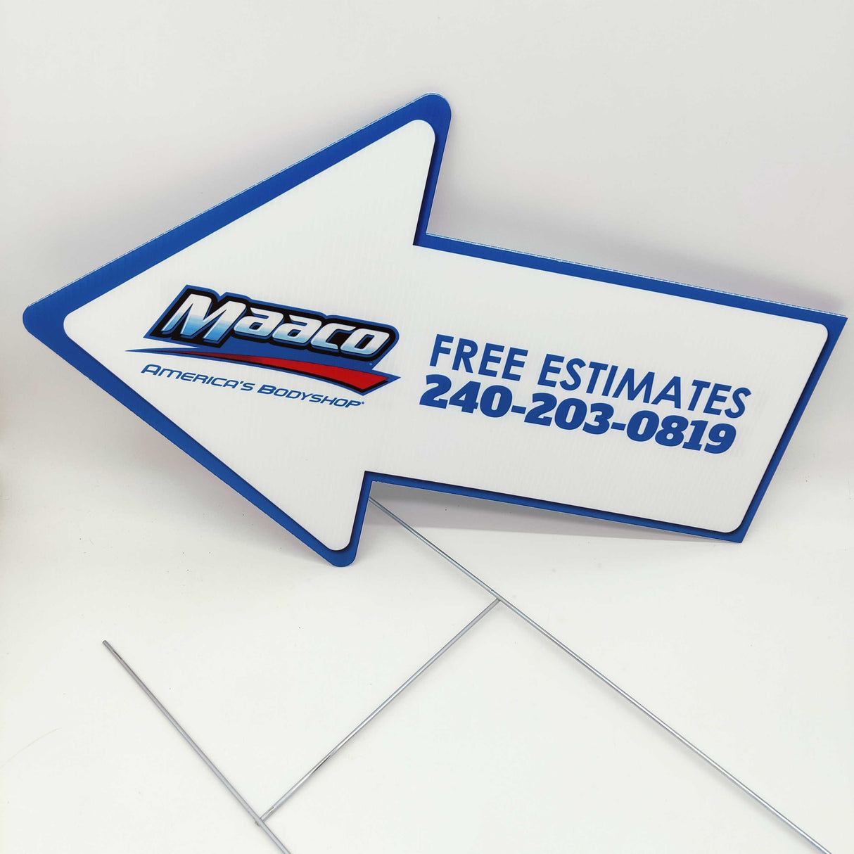 "Arrow Shaped Sign" Custom Yard Sign