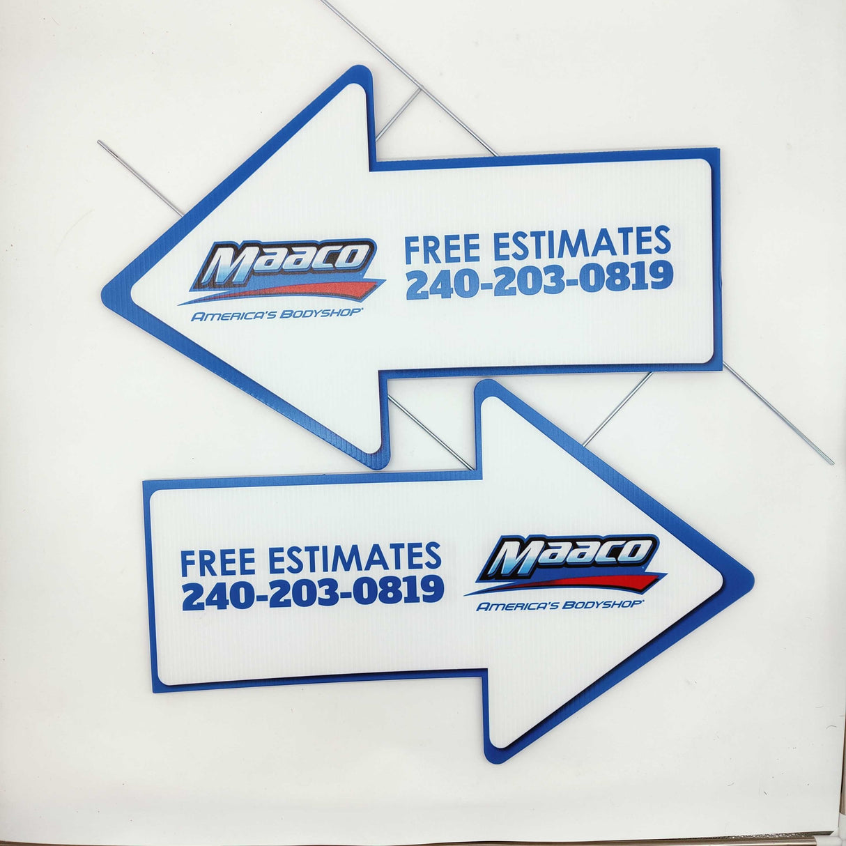 "Arrow Shaped Sign" Custom Yard Sign