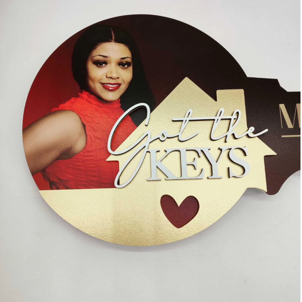 Got the Keys Sign with Realtor Photo