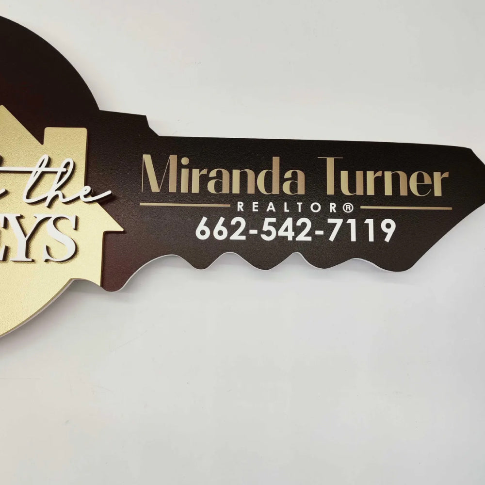 Got the Keys Sign with Realtor Photo
