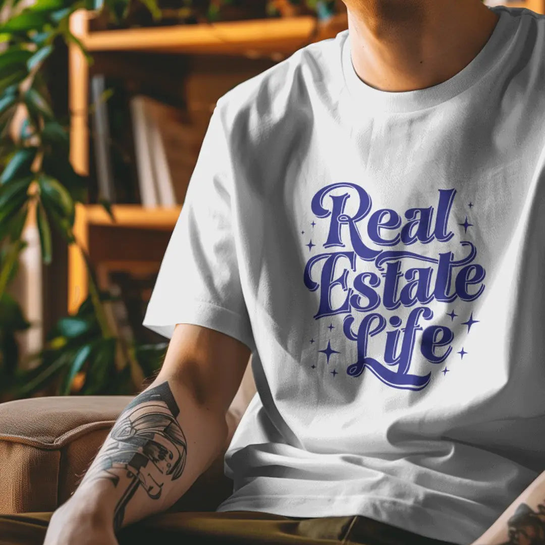 Real Estate T-Shirt "Real Estate Life" with sparkles