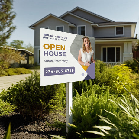 Open House Yard Sign "Aurora Montminy"
