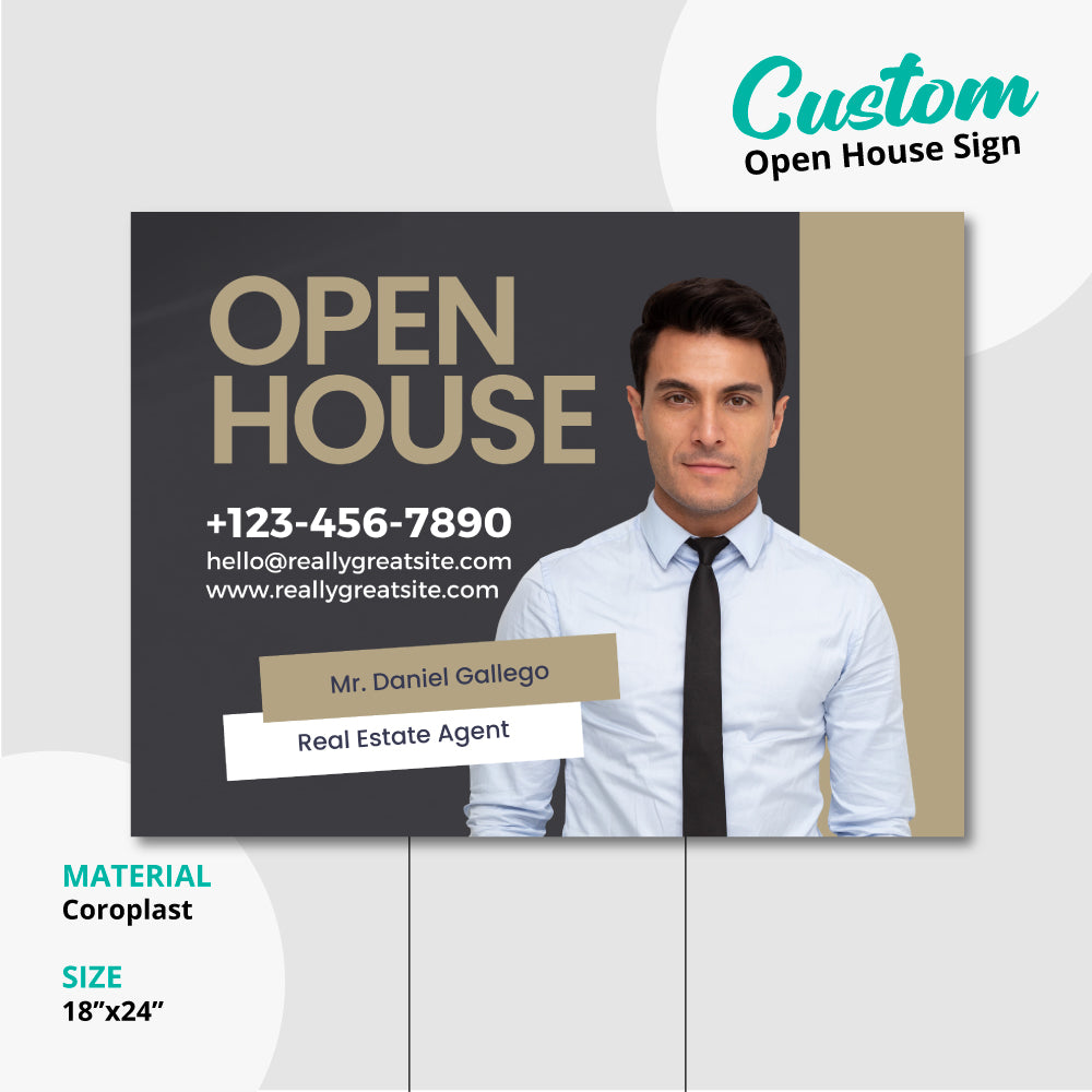 Open House Yard Sign "Daniel Gallego"