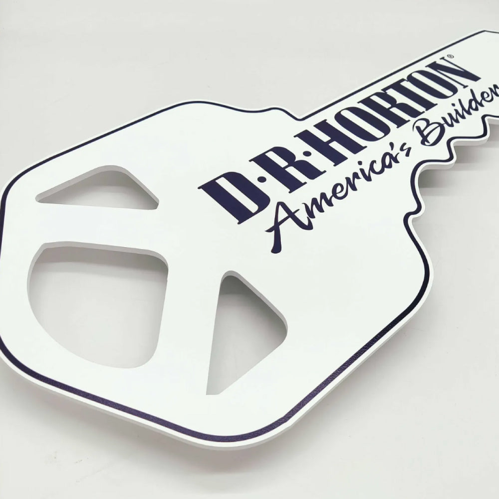 MInimalist White Lock Sign with Logo