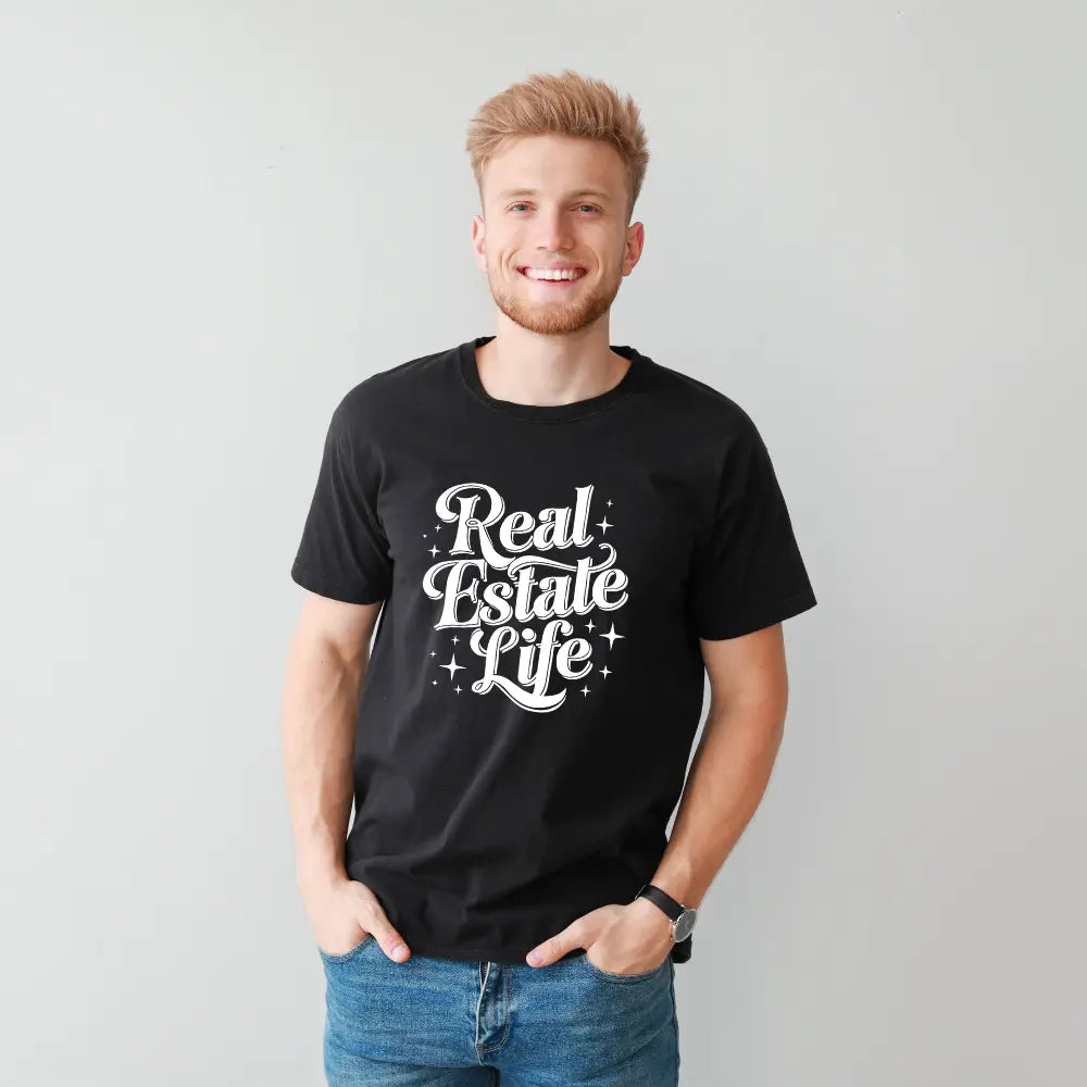 Real Estate T-Shirt "Real Estate Life" with sparkles