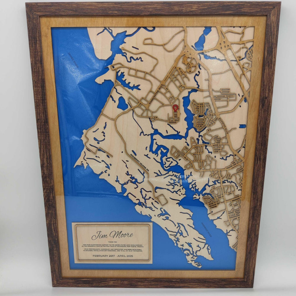 Personalized Wood Map Gift
