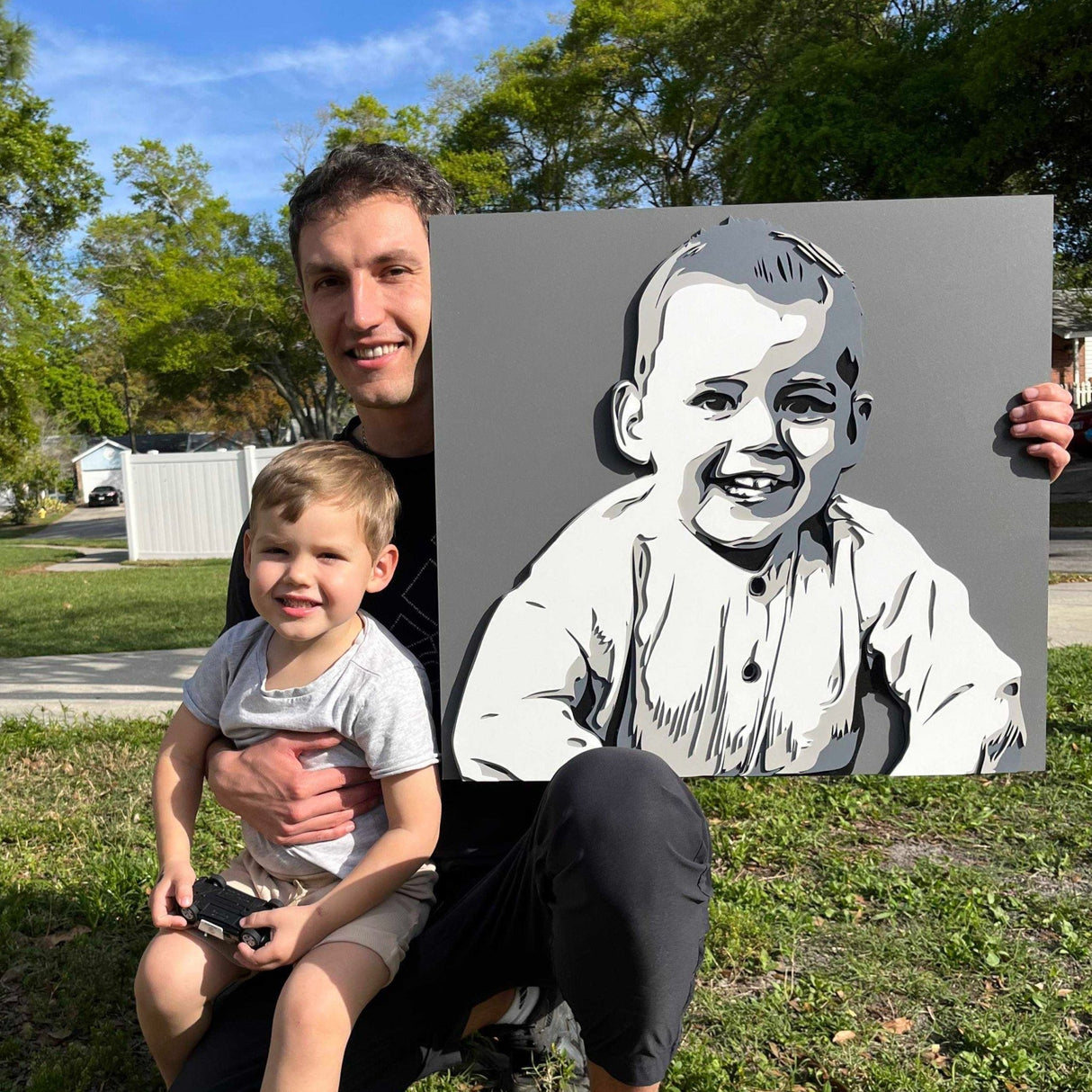 3D Layered Portrait - Real Estate Store