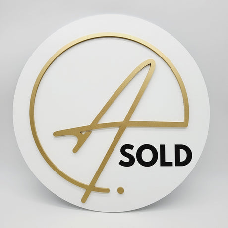 3D Logo Round Shaped Sign - Real Estate Store