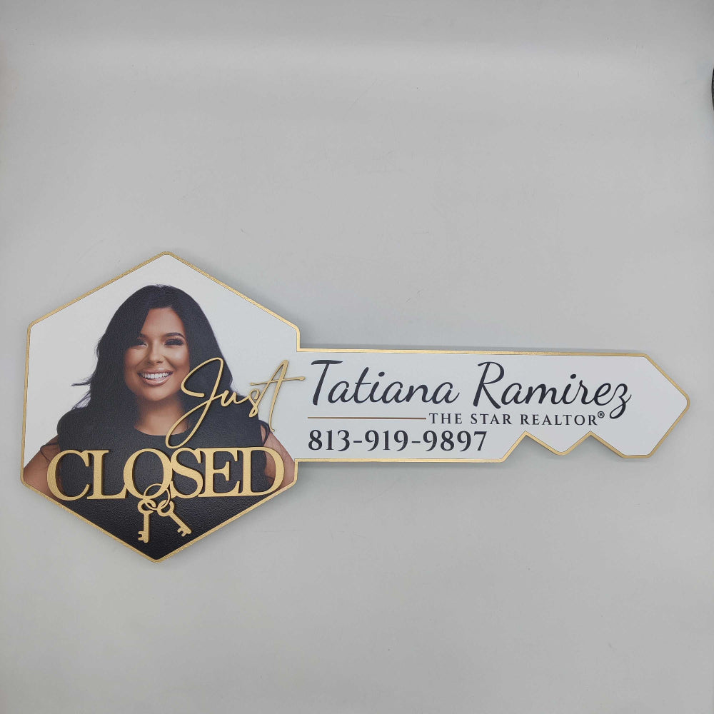 Closing Sign with Realtor Photo
