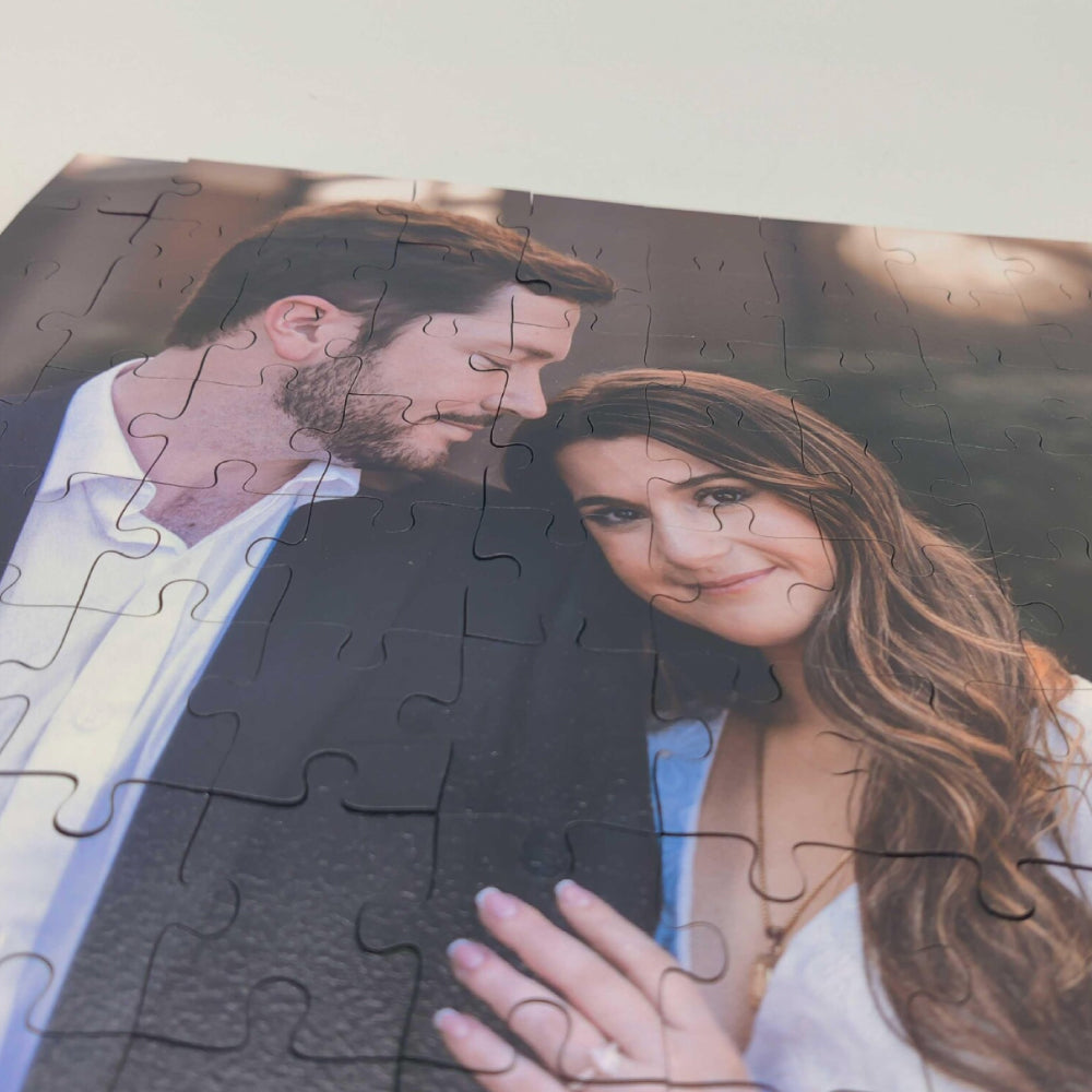 Personalized Wooden Puzzle Wedding Gift 10x15 in