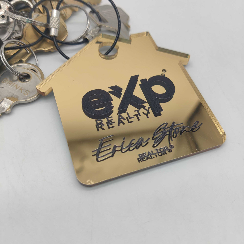 Custom Gold Key Chain for Realtor