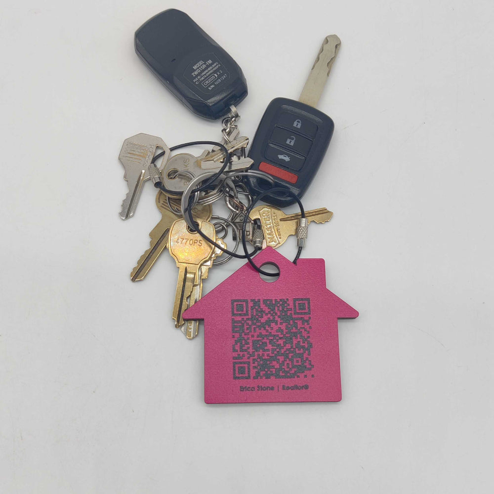 Custom Pink Key Chain for Realtor