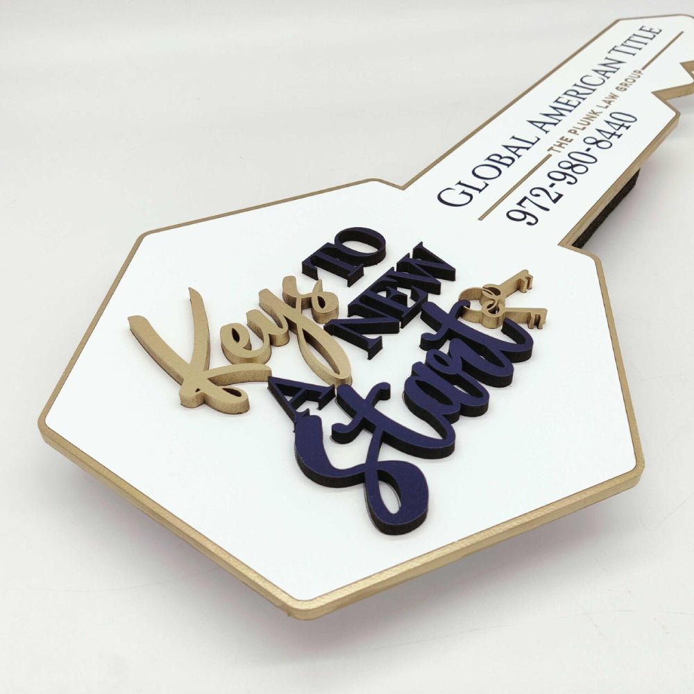Key To A New Start Realtor White Sign