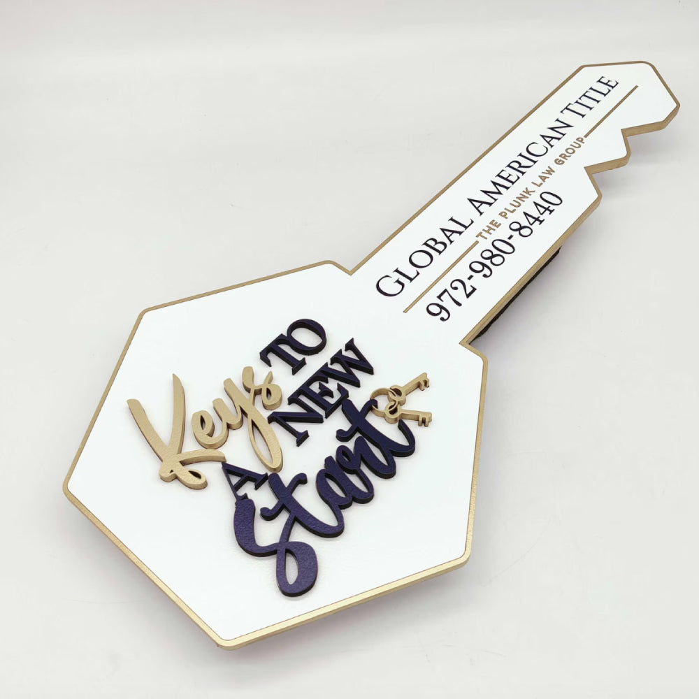Key To A New Start Realtor White Sign