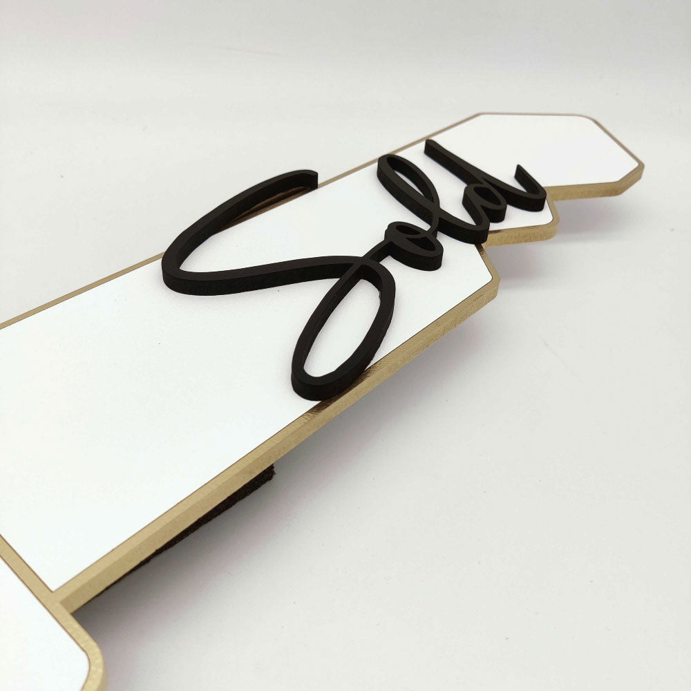 Key Shaped Sign "Sold" with logo