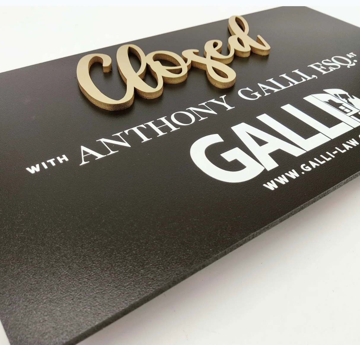 Rectangle Shaped Sign Props "Closed"