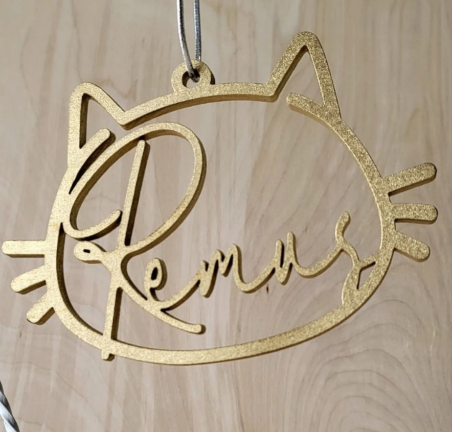 Personalized Merry Christmas Tree Ornament "Cat"