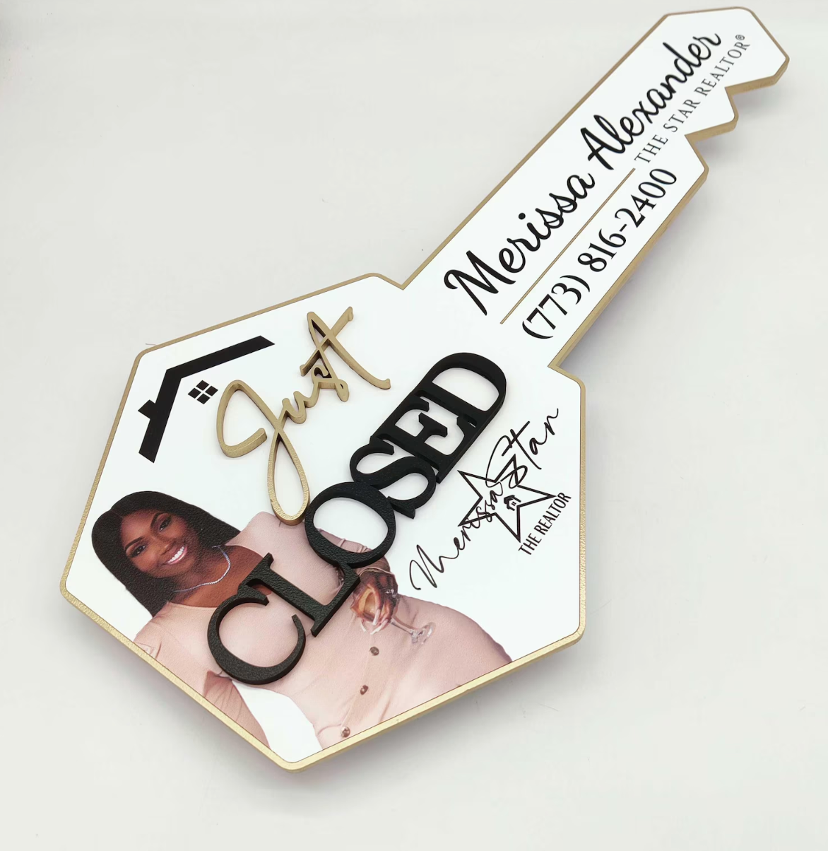 Just Closed Sign with Realtor Photo