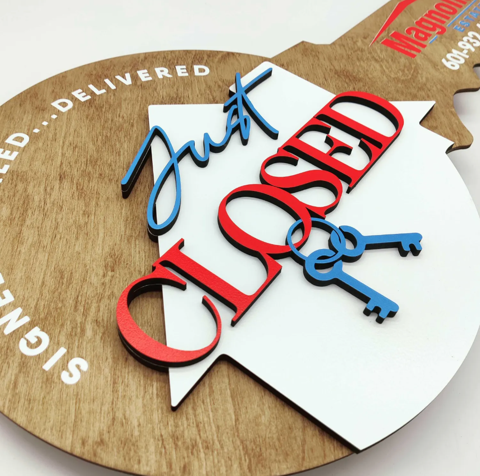 Wood Realtor Sign Just Closed