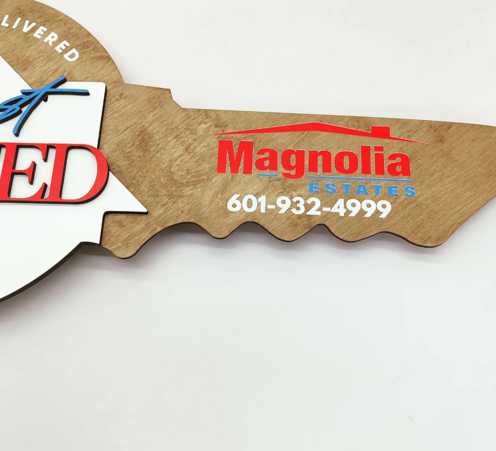 Wood Realtor Sign Just Closed