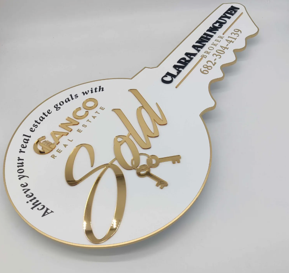 Mirrored Sold Sign for Realtors