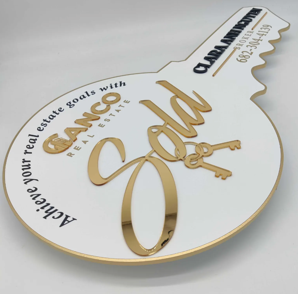 Mirrored Sold Sign for Realtors