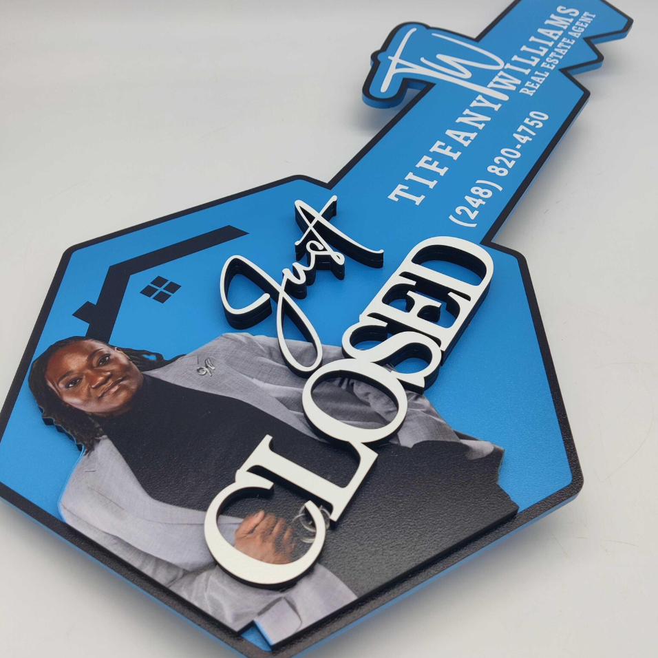 Oasis Blue Just Closed Sign