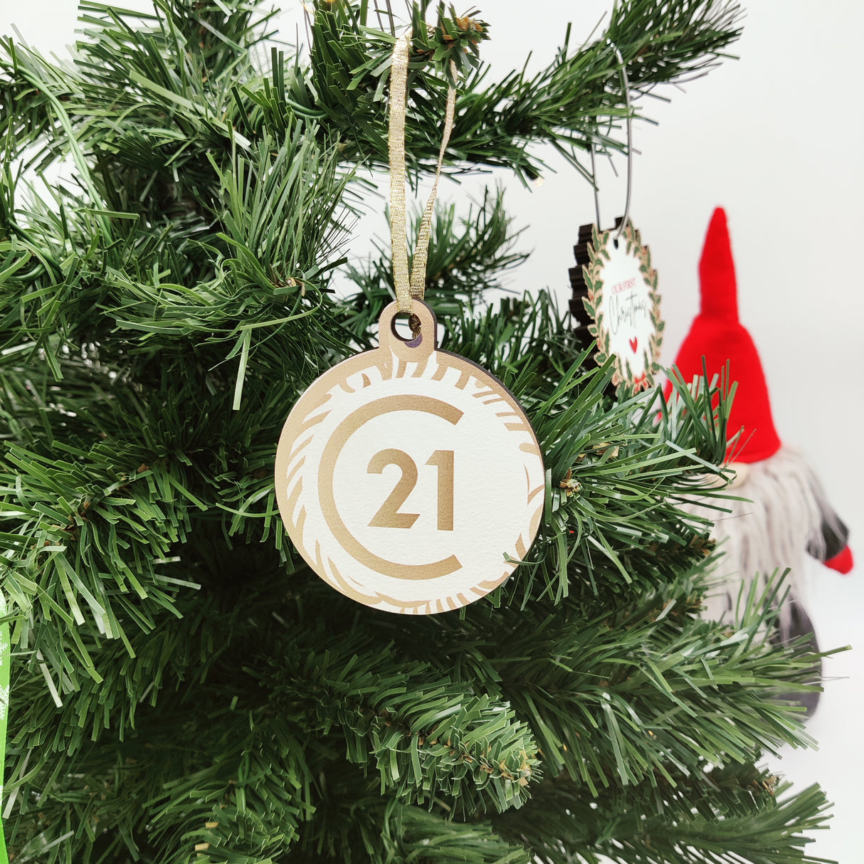 REAL ESTATE Round Logo Christmas Ornament