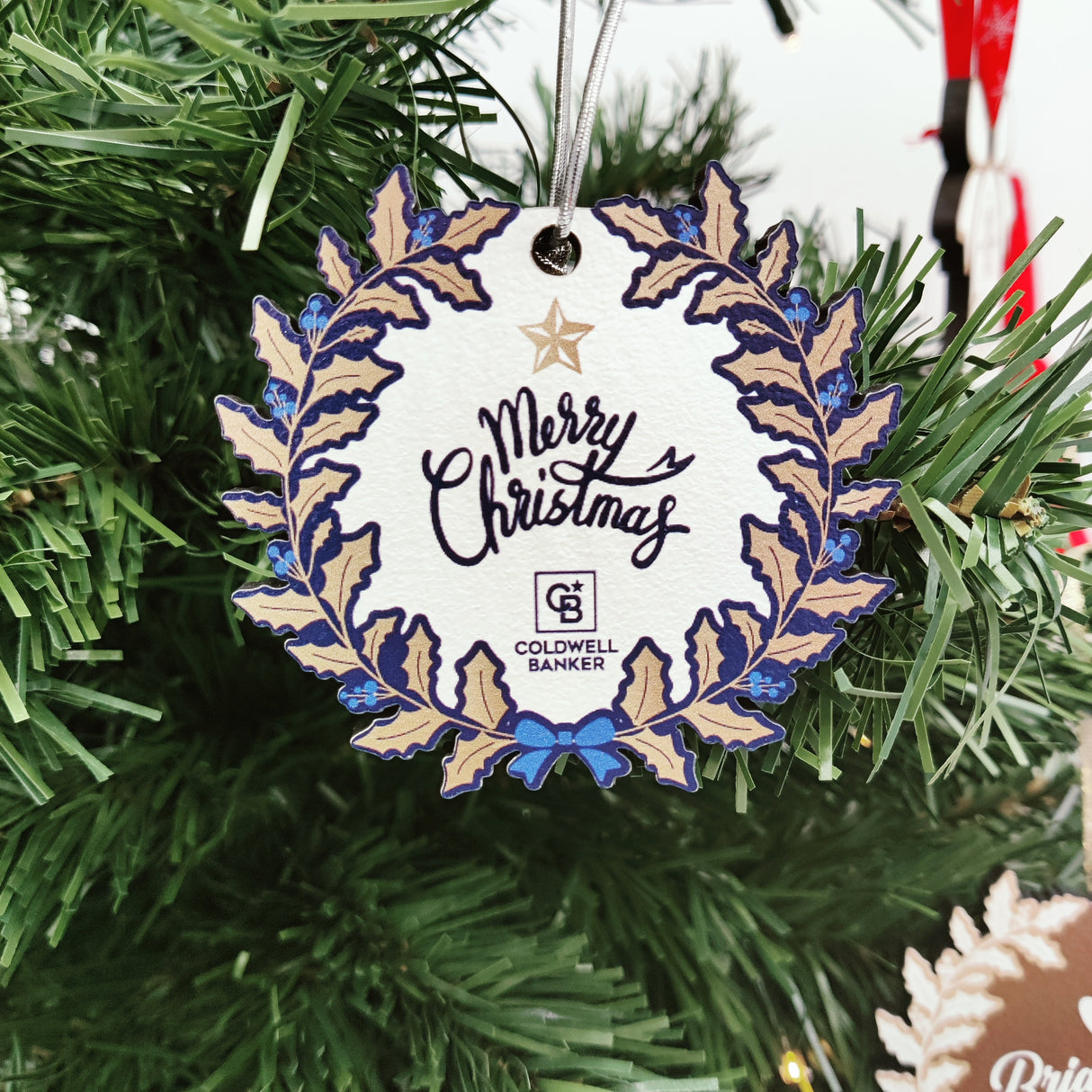 Merry Christmas Wreath Ornament