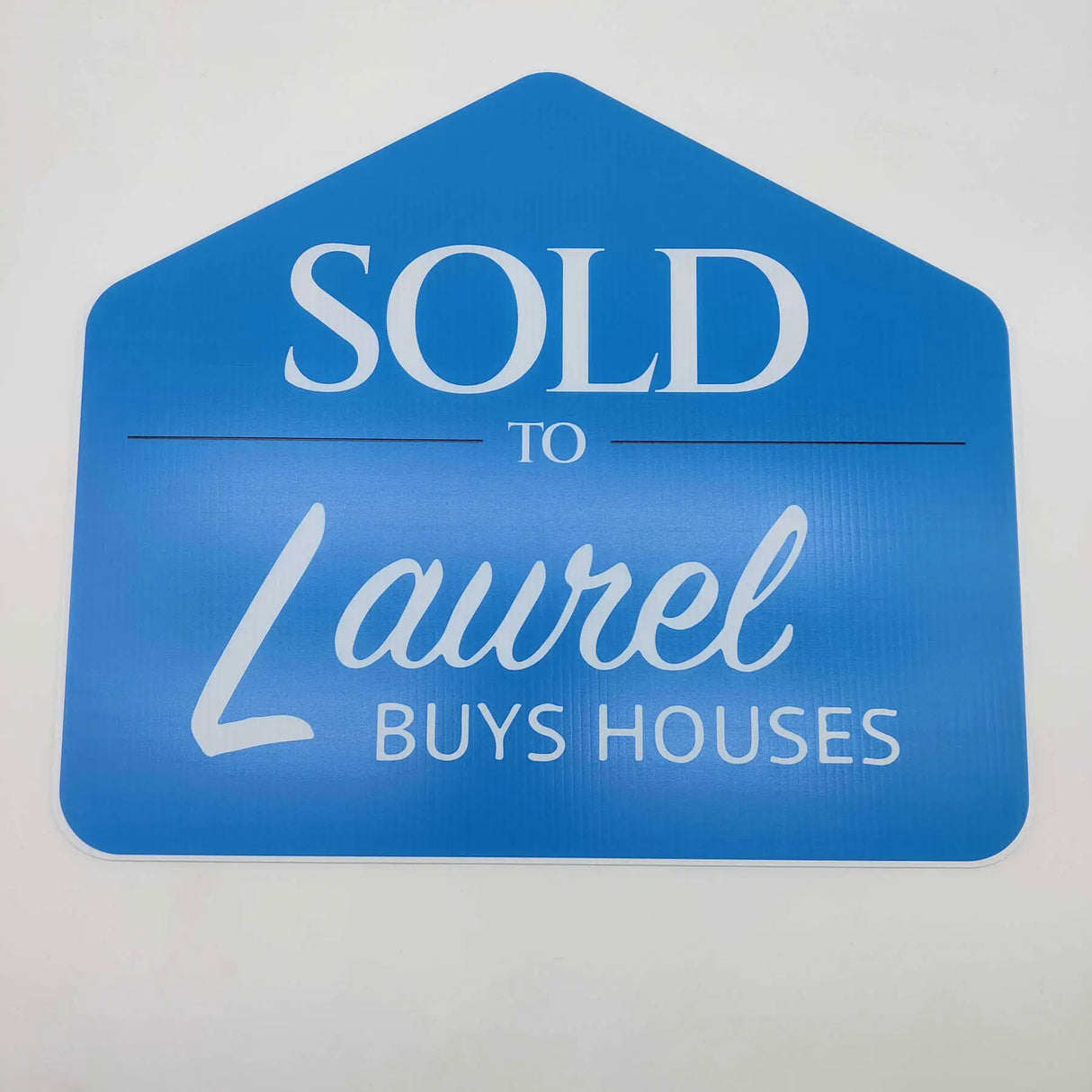 Custom Realtor Yard Sign "Sold" Blue