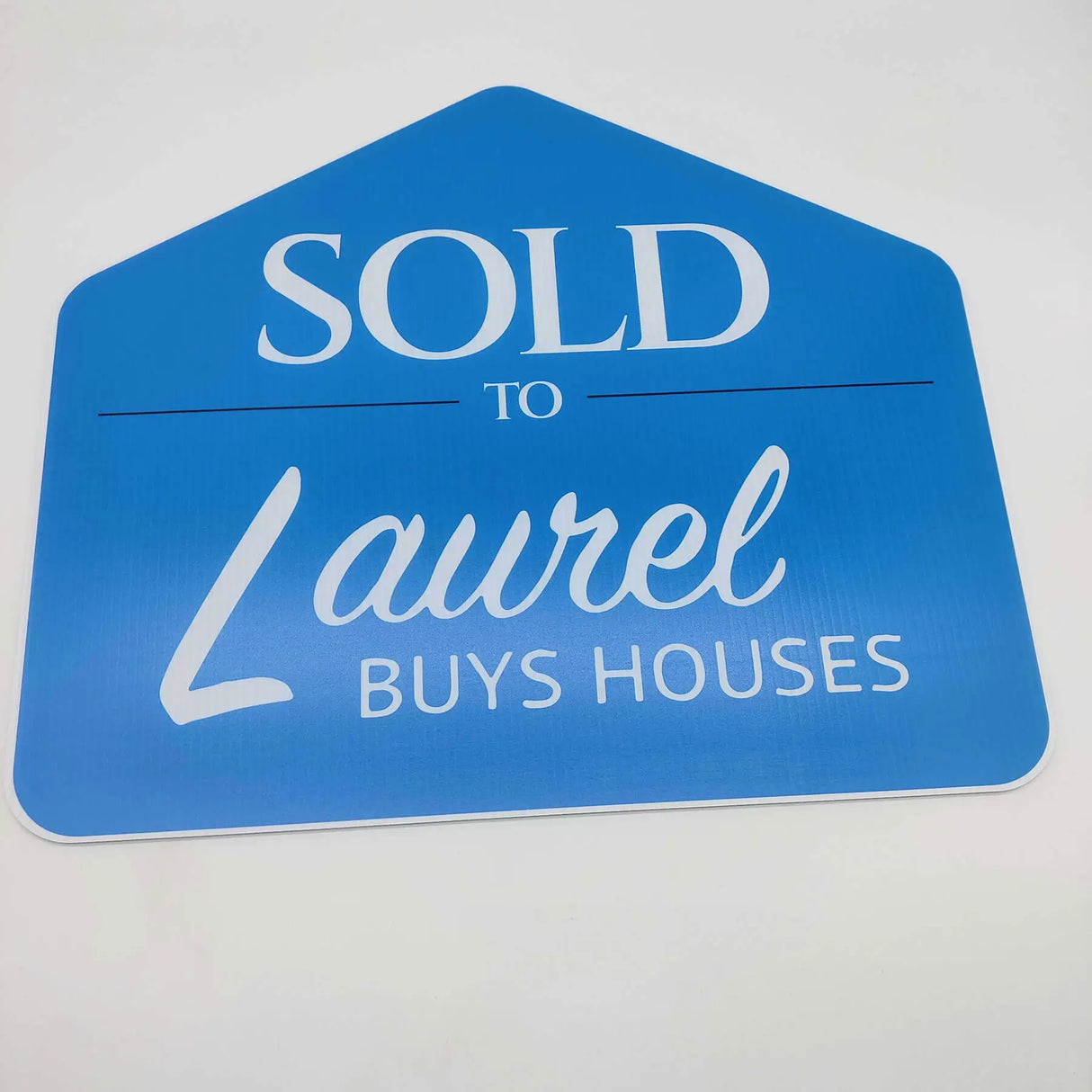 Custom Realtor Yard Sign "Sold" Blue