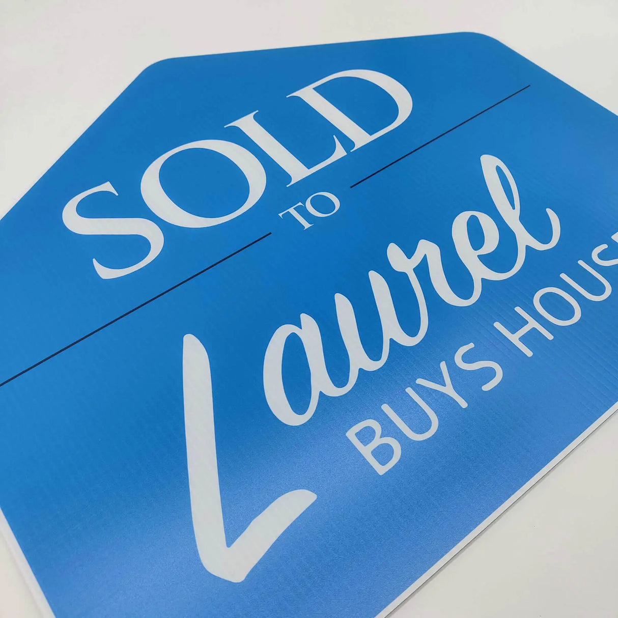 Custom Realtor Yard Sign "Sold" Blue