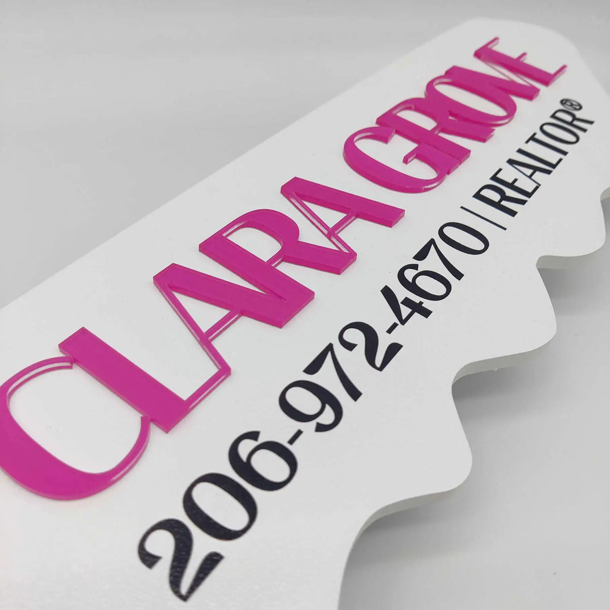 Round Shaped Key Sign "Acryl Pink Sold"