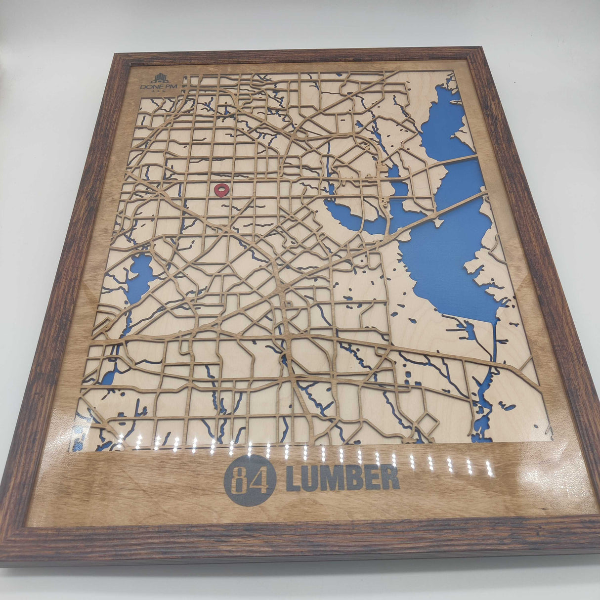 Personalized Wood Map Christmas Gift