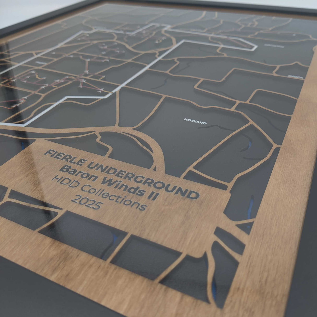 Wood Map Christmas Gift