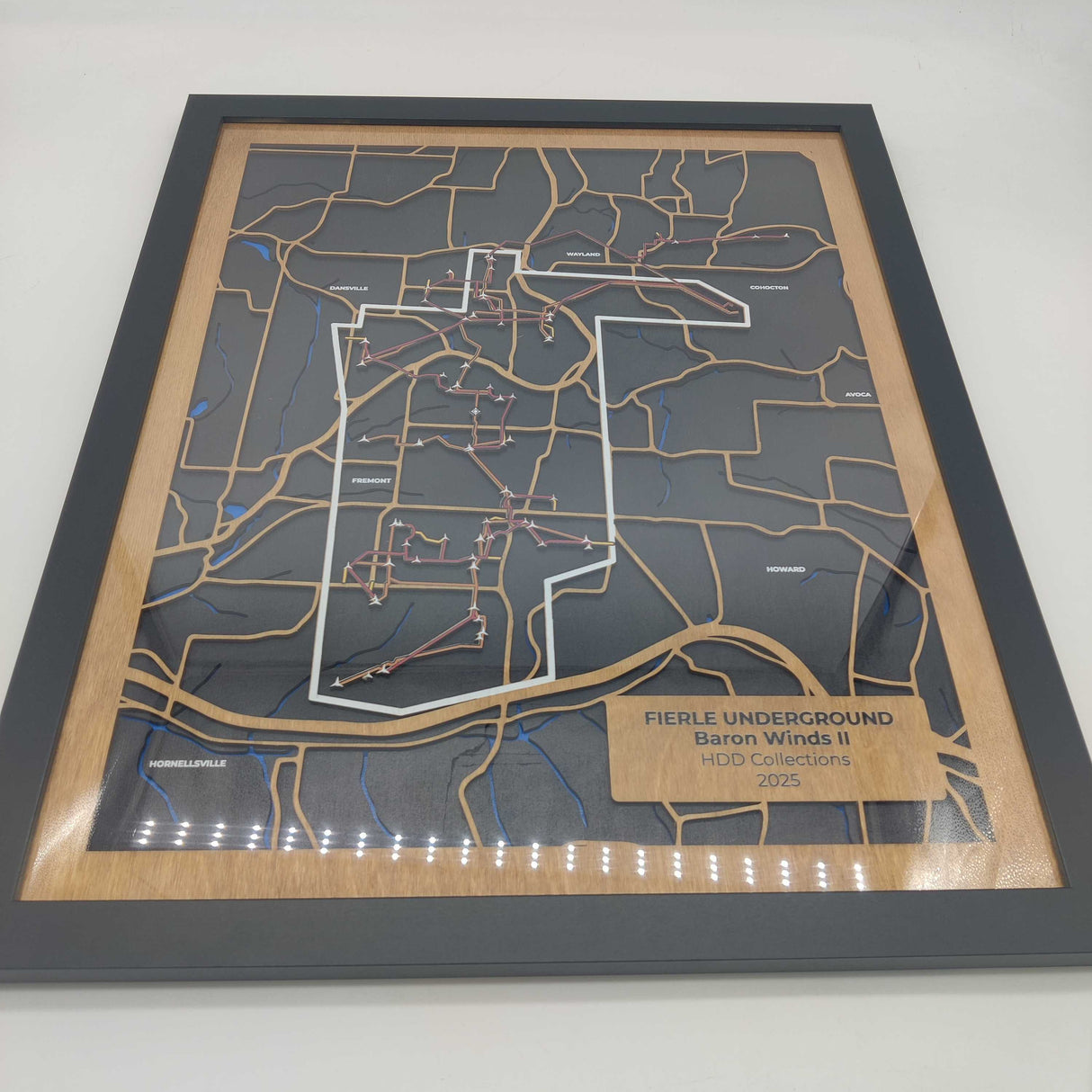Wood Map Christmas Gift