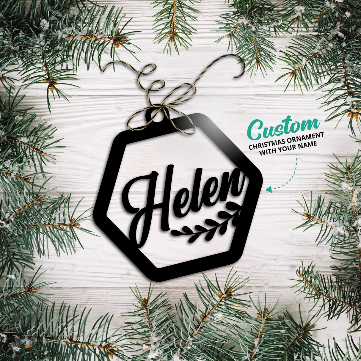 Personalized Merry Christmas Ornament Lola