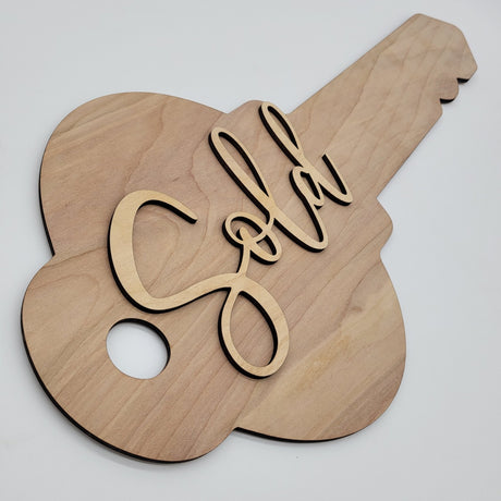 «Blank» Wood Key Ready to Paint (NOT Glued) - Real Estate Store