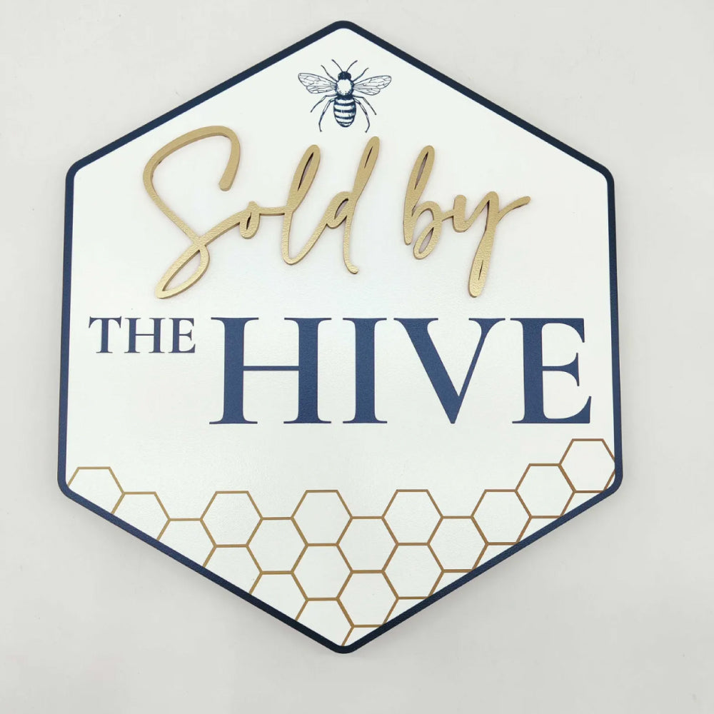 Hexagon Sold sign Realtor Closing Custom