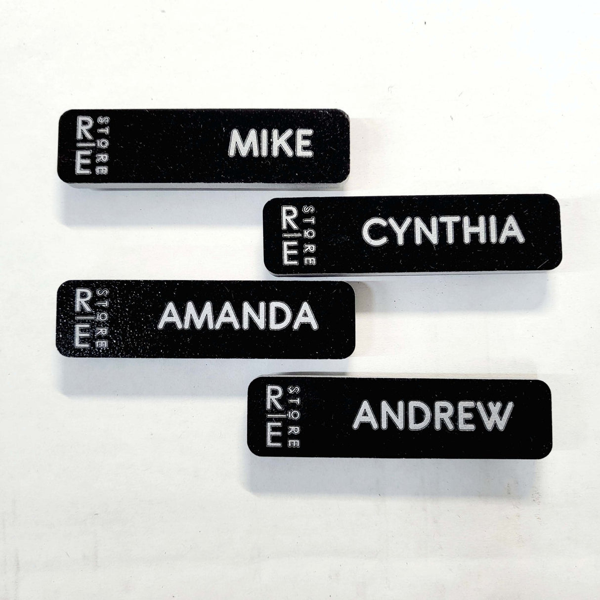 Custom Engraved Name Tag Badge - Real Estate Store