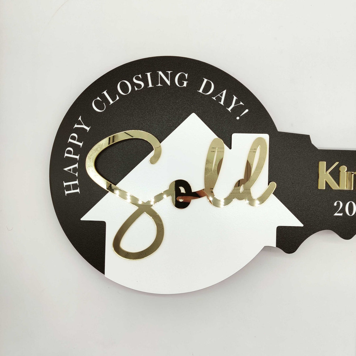 Custom Key Shaped Prop Realtor Sign «Sold» - Real Estate Store