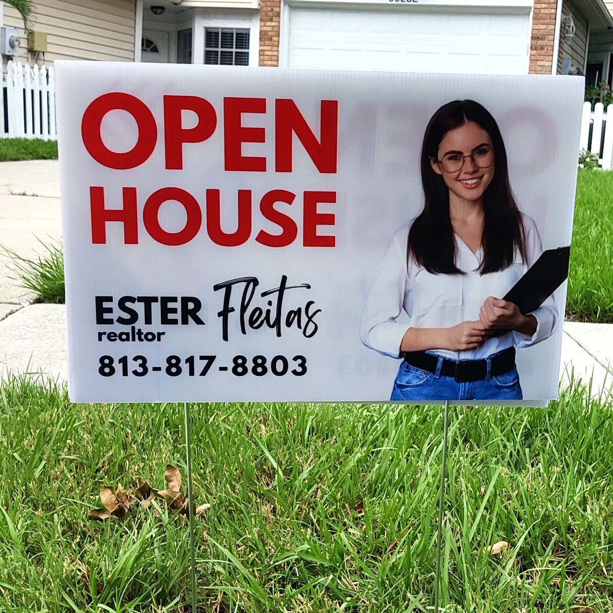 Custom Yard Sign Open House - Real Estate Store