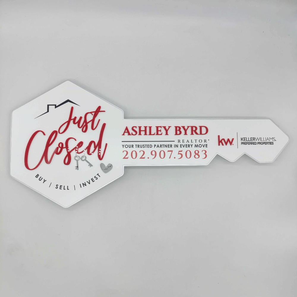 Just Closed sign "Ashely Byrd"