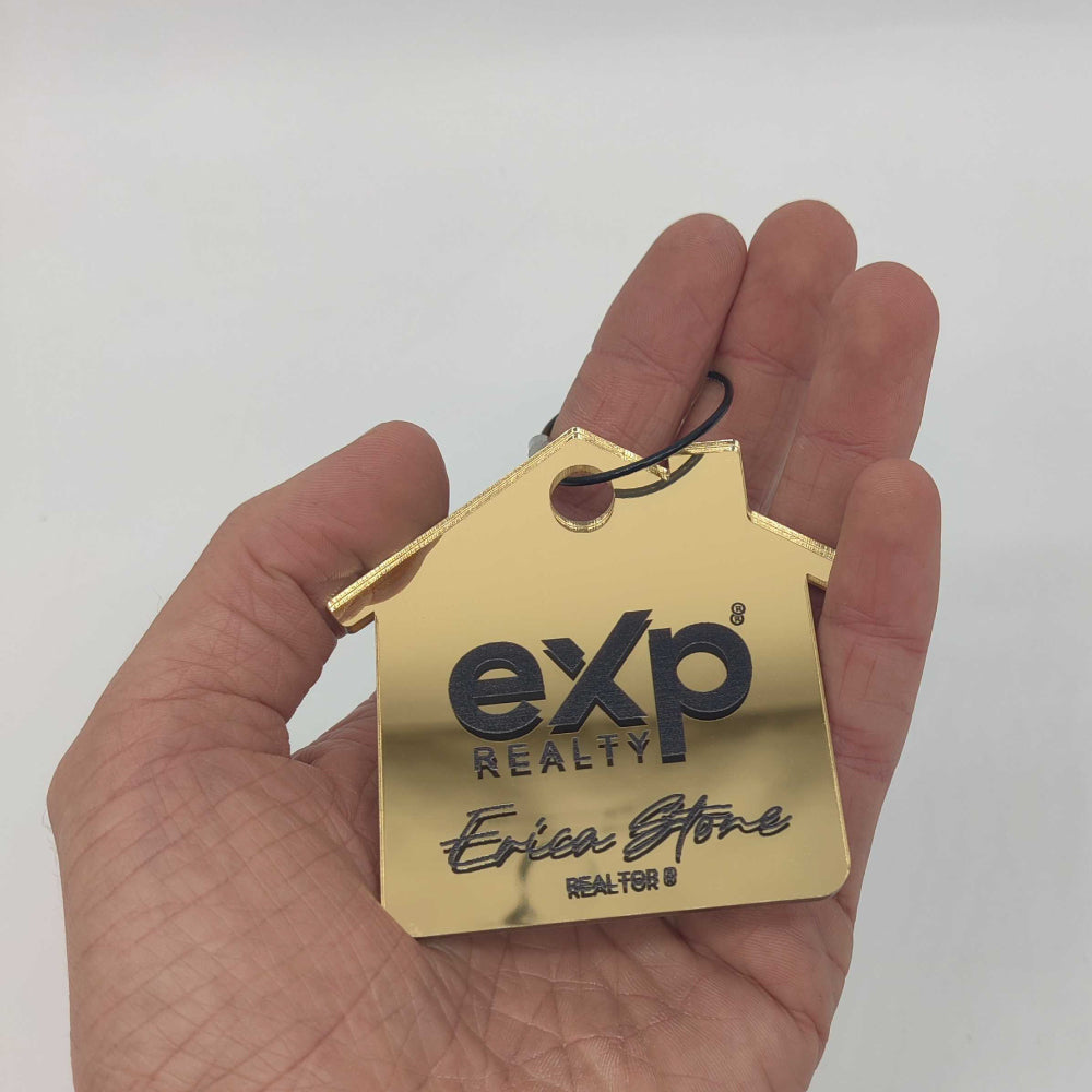 Custom Gold Key Chain for Realtor