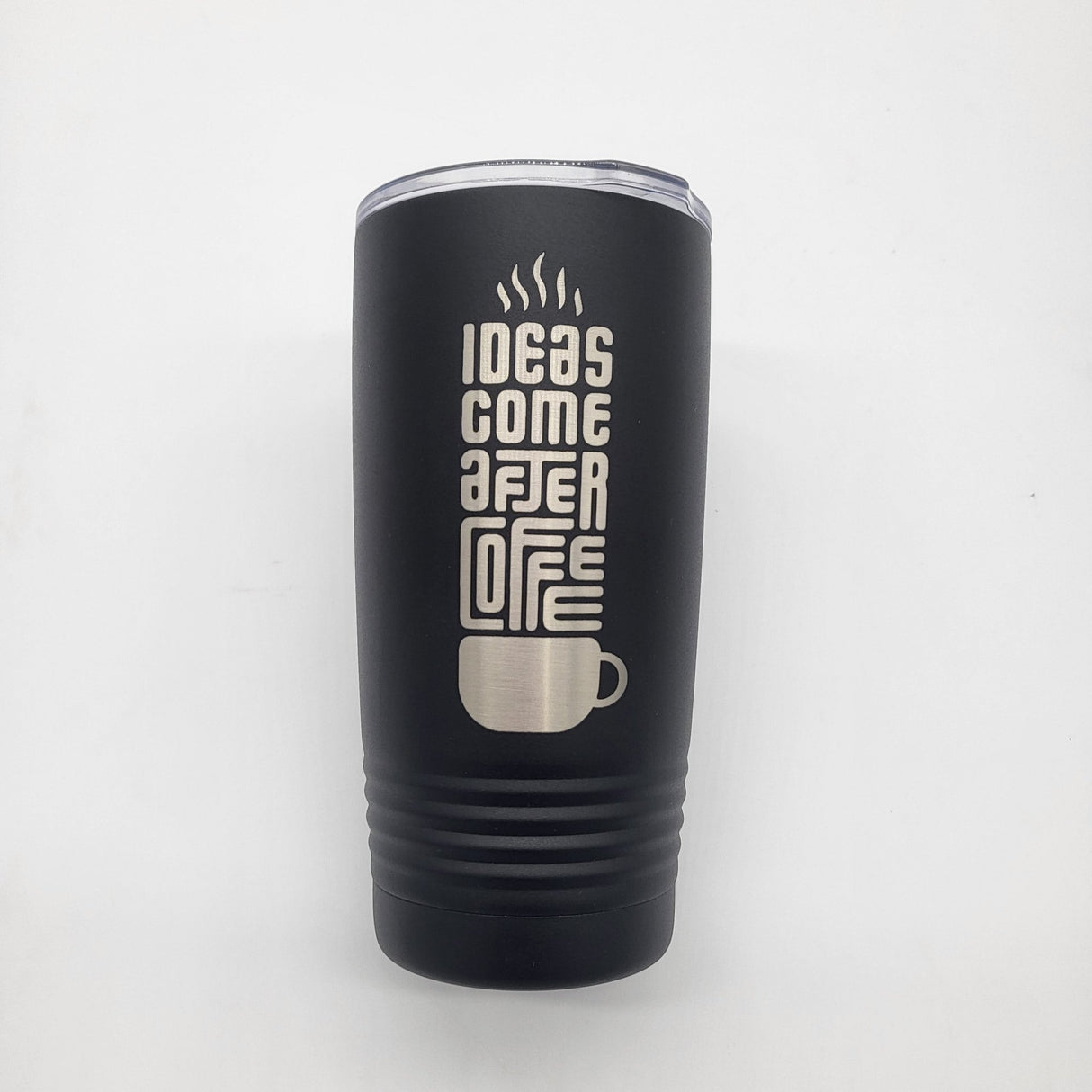 Engraved Tumbler - Ideas Come After Coffee - Real Estate Store