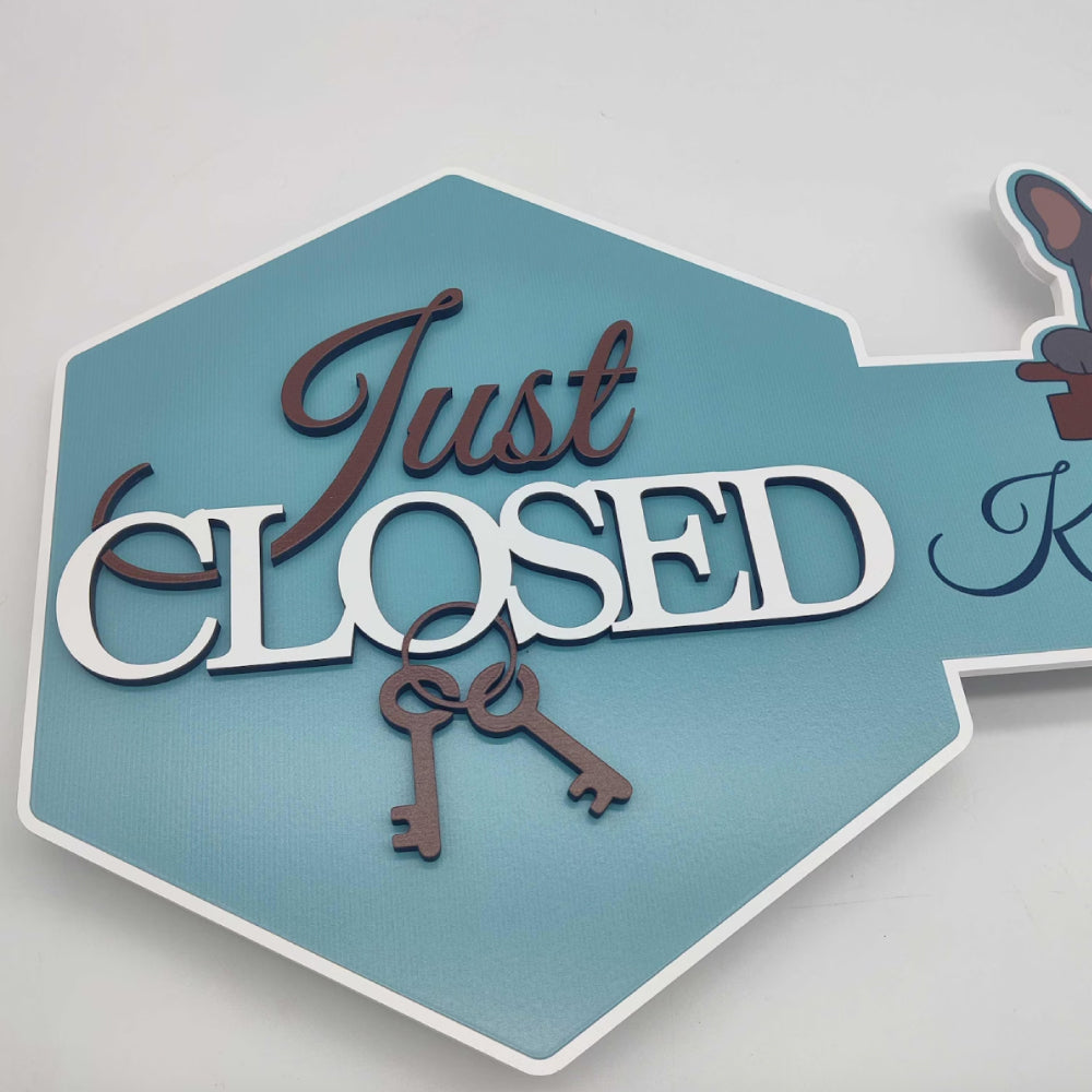 Just Closed Sign Kelly French