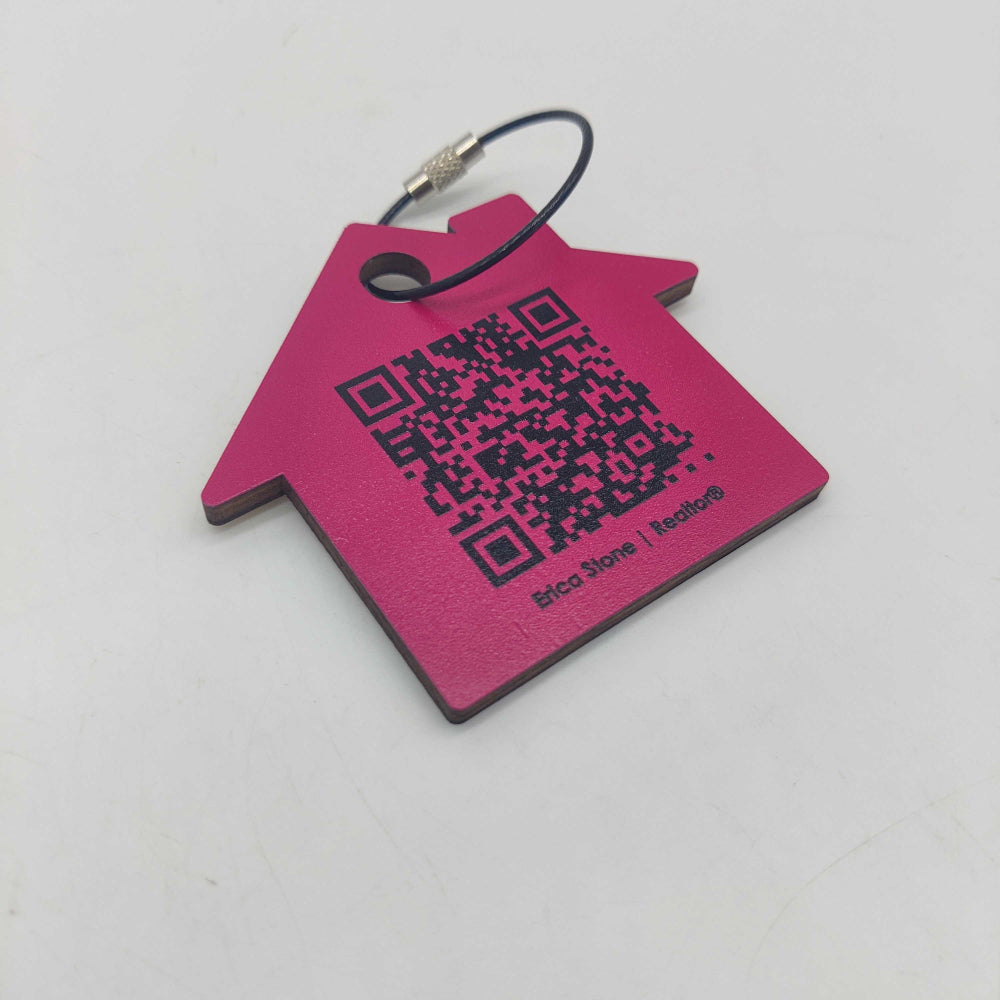 Custom Pink Key Chain for Realtor