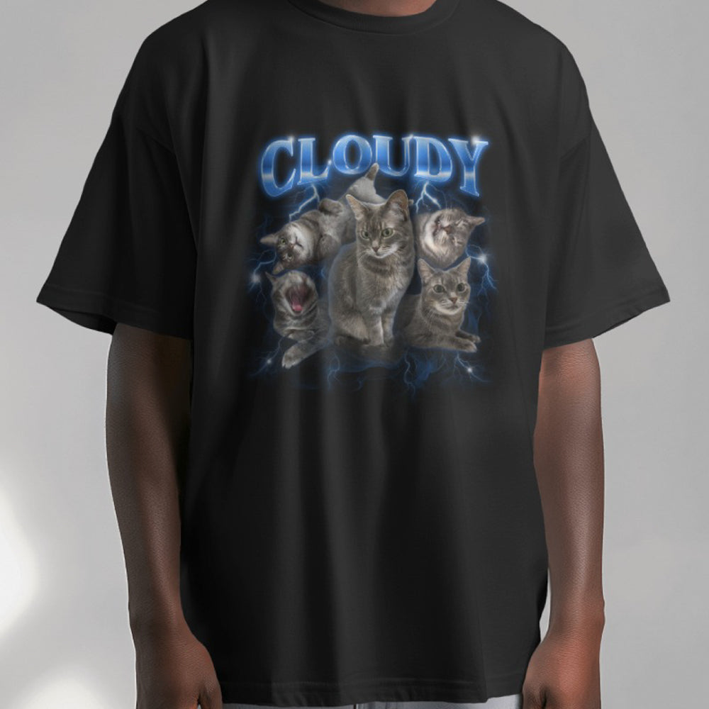 Vintage Pet T-Shirt Custom Dog or Cat Photo & Name