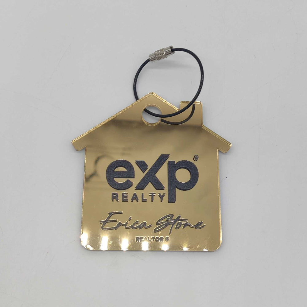 Custom Gold Key Chain for Realtor