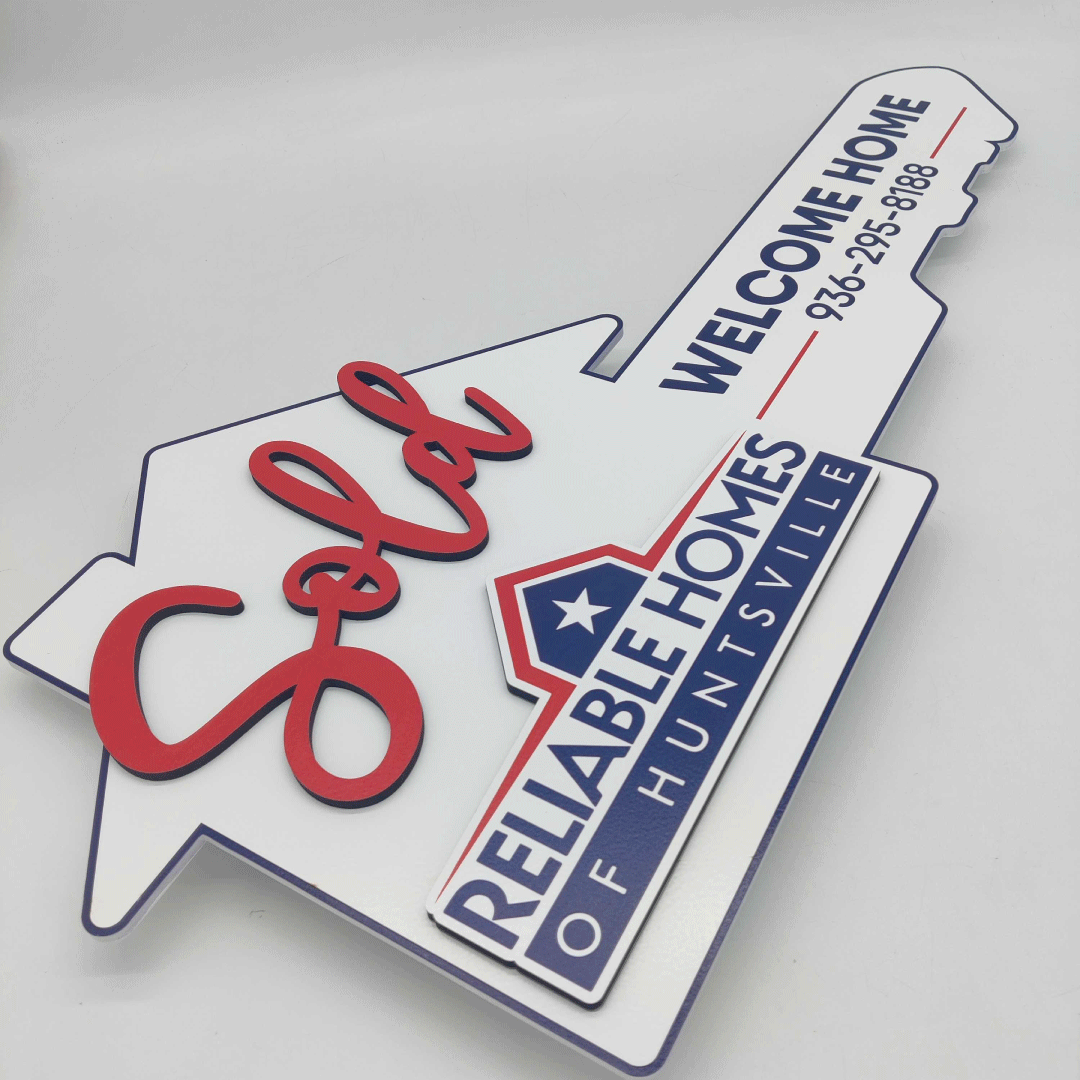 Welcome Home & Sold Key Sign
